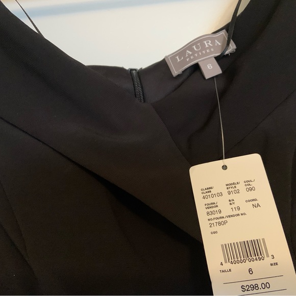 NEW Laura Petites Black & White Dress - Picture 5 of 9